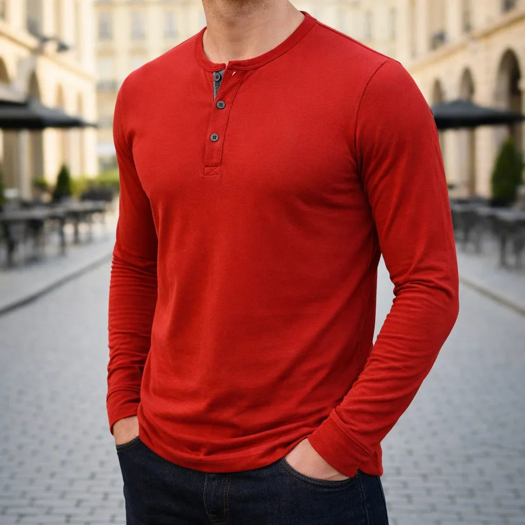 Calloway Long Sleeve Henley – Versatile Casual Top