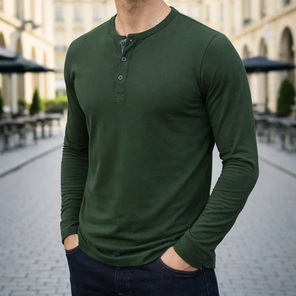 Calloway Long Sleeve Henley – Versatile Casual Top