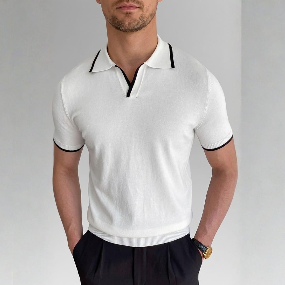 Dominic Tailored Polo Shirt — Premium Breathable Smart Casual Fit