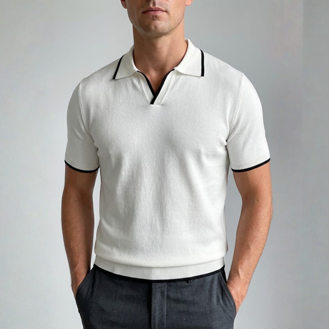 Dominic Tailored Polo Shirt — Premium Breathable Smart Casual Fit