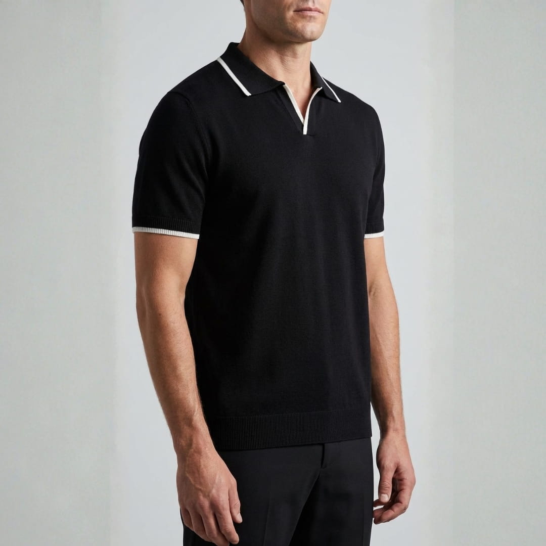 Dominic Tailored Polo Shirt — Premium Breathable Smart Casual Fit