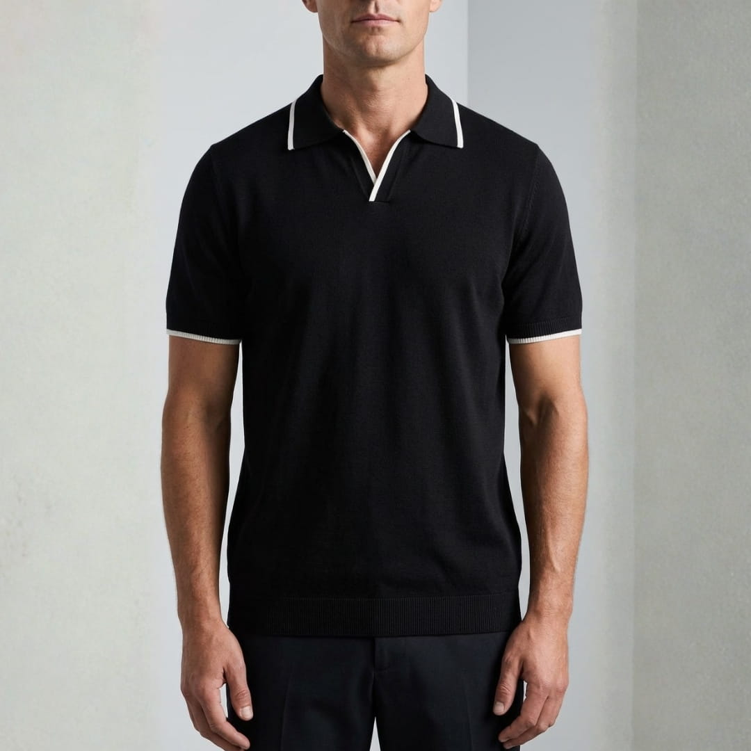 Dominic Tailored Polo Shirt — Premium Breathable Smart Casual Fit