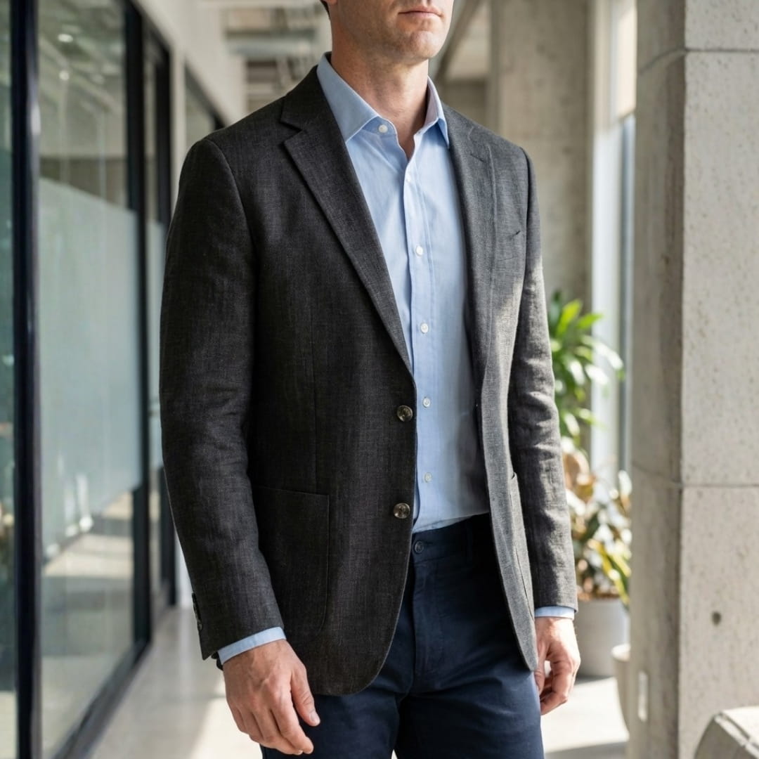 Giuseppe Linen Blazer — Breathable Tailored Casual Summer Jacket