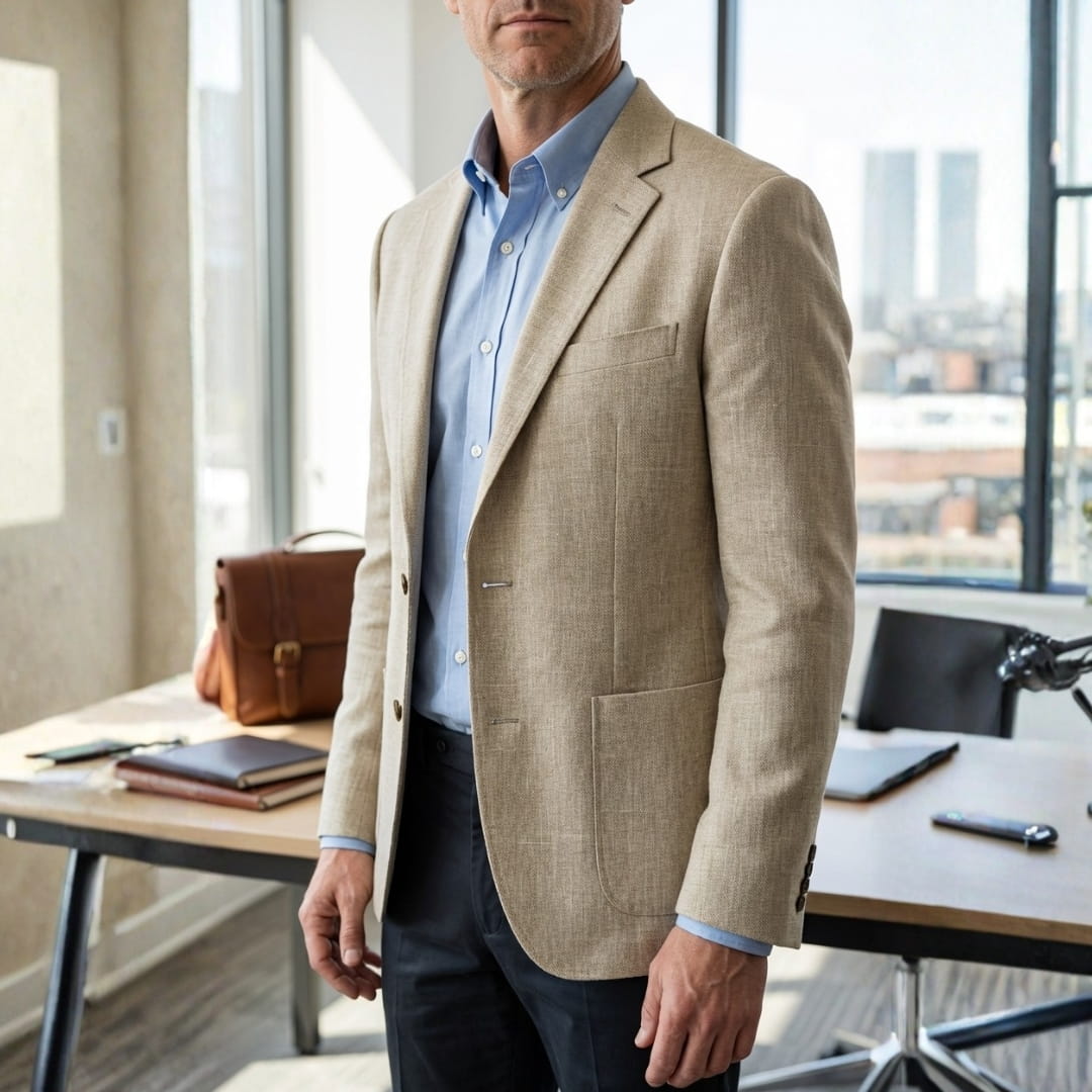 Giuseppe Linen Blazer — Breathable Tailored Casual Summer Jacket