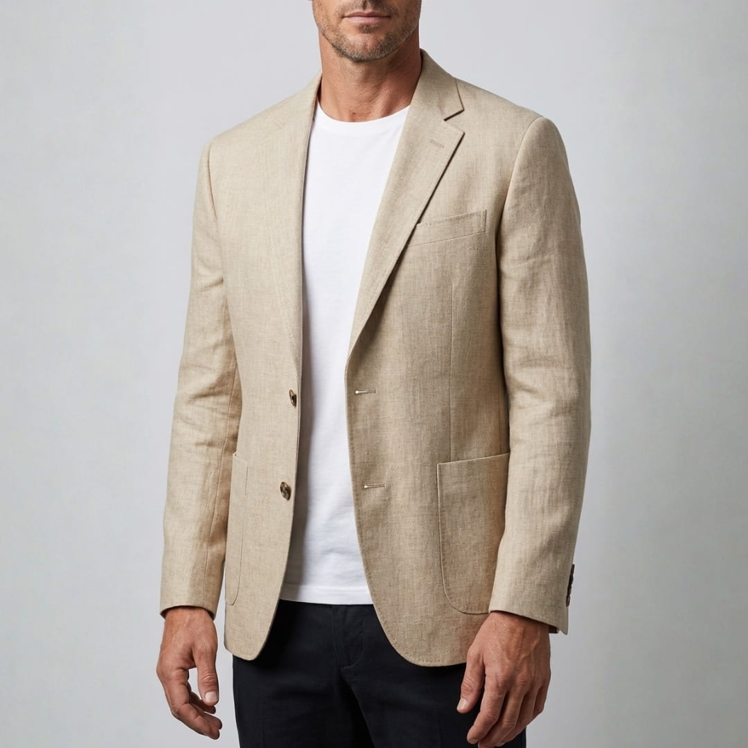 Giuseppe Linen Blazer — Breathable Tailored Casual Summer Jacket