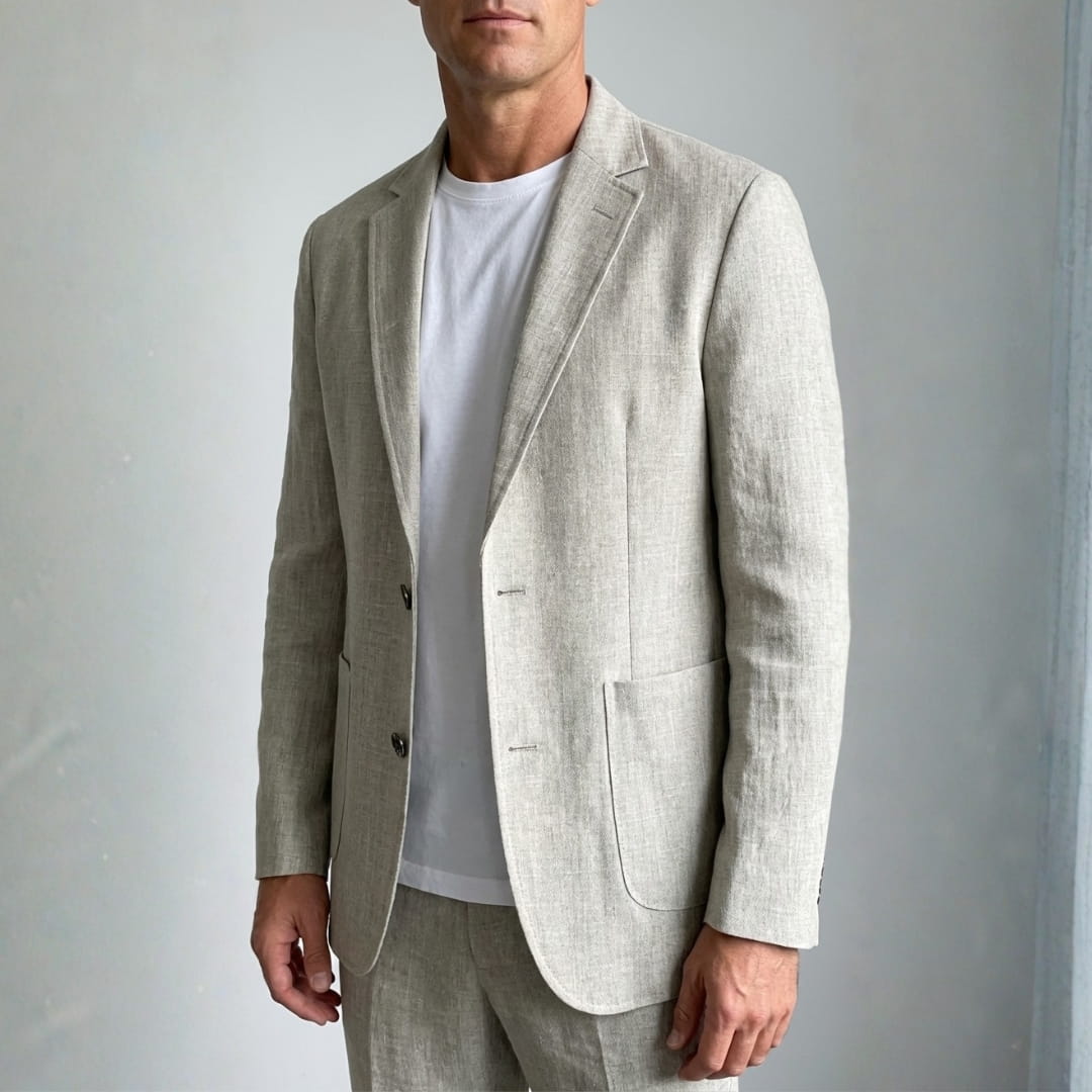 Giuseppe Linen Blazer — Breathable Tailored Casual Summer Jacket