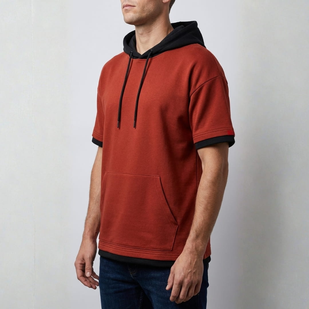 Luigi Peruvian Cotton Hooded T-Shirt — Lightweight Breathable Casual Top