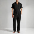 Trevor Premium Textured Summer Set — Lightweight Casual Shirt-Pants Outfit Set