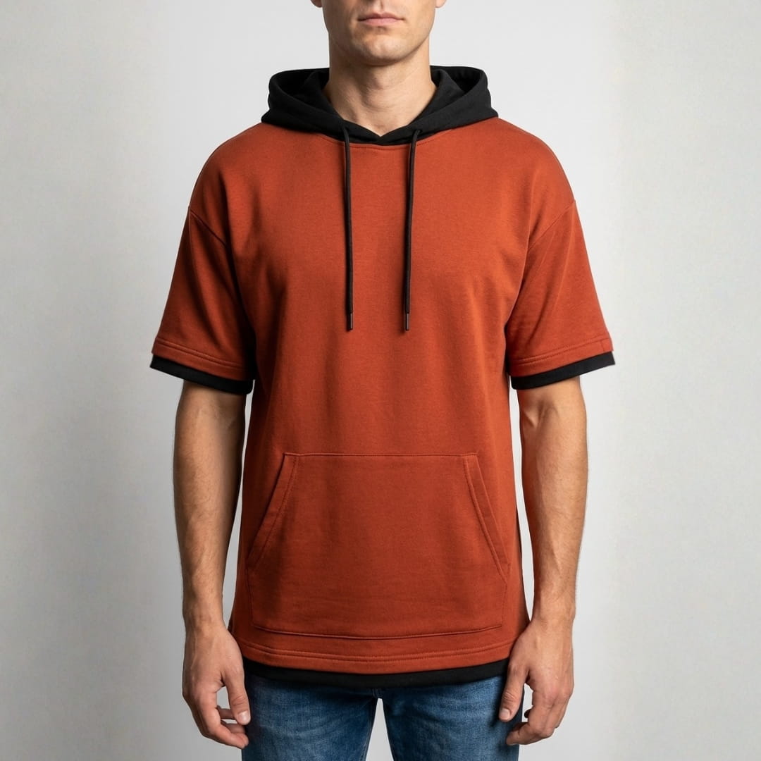 Luigi Peruvian Cotton Hooded T-Shirt — Lightweight Breathable Casual Top