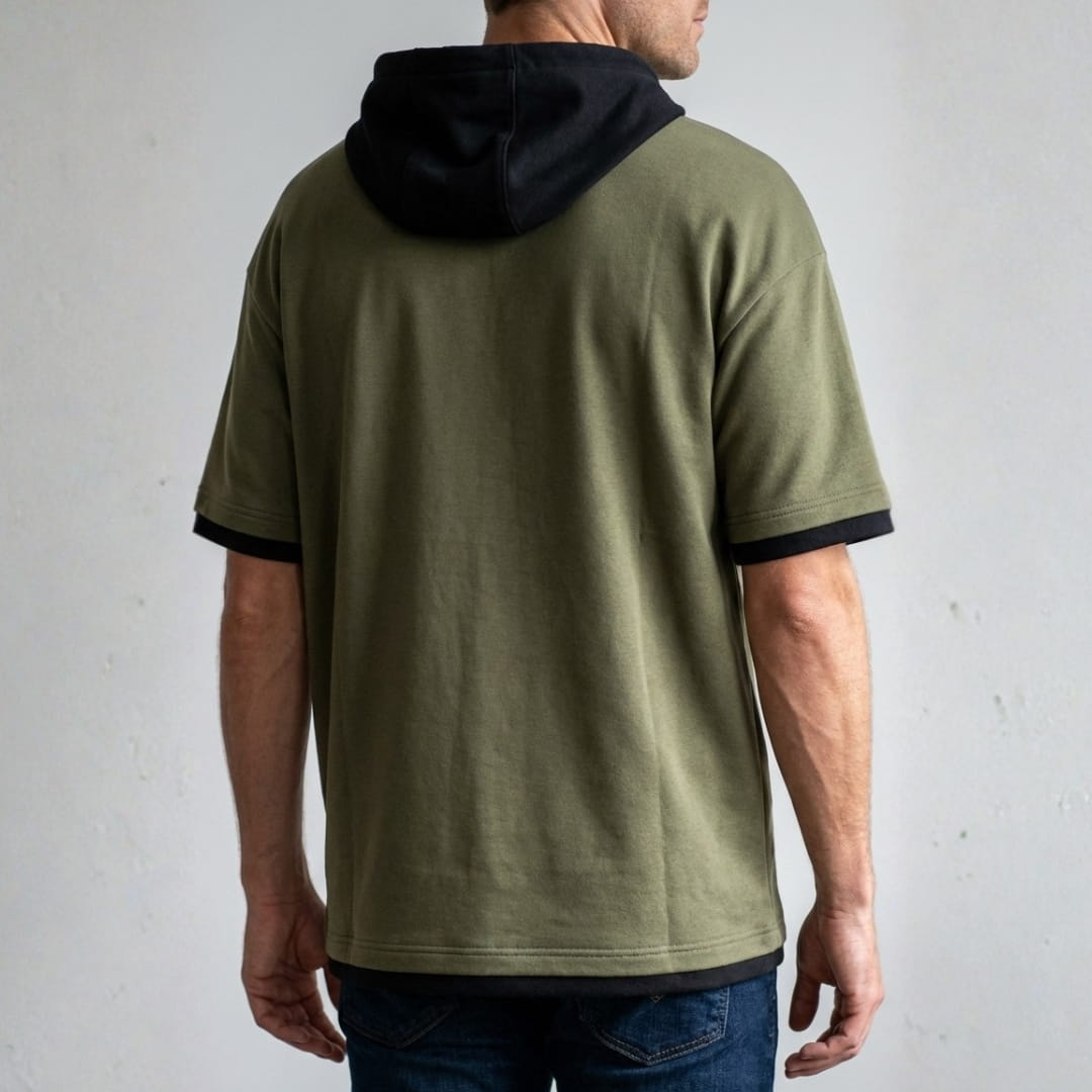 Luigi Peruvian Cotton Hooded T-Shirt — Lightweight Breathable Casual Top
