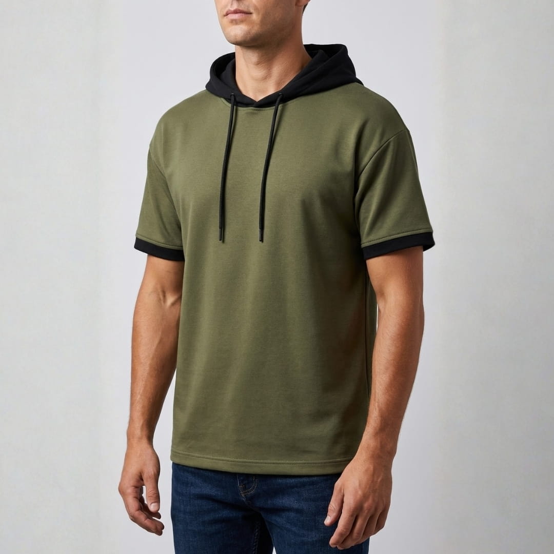 Luigi Peruvian Cotton Hooded T-Shirt — Lightweight Breathable Casual Top