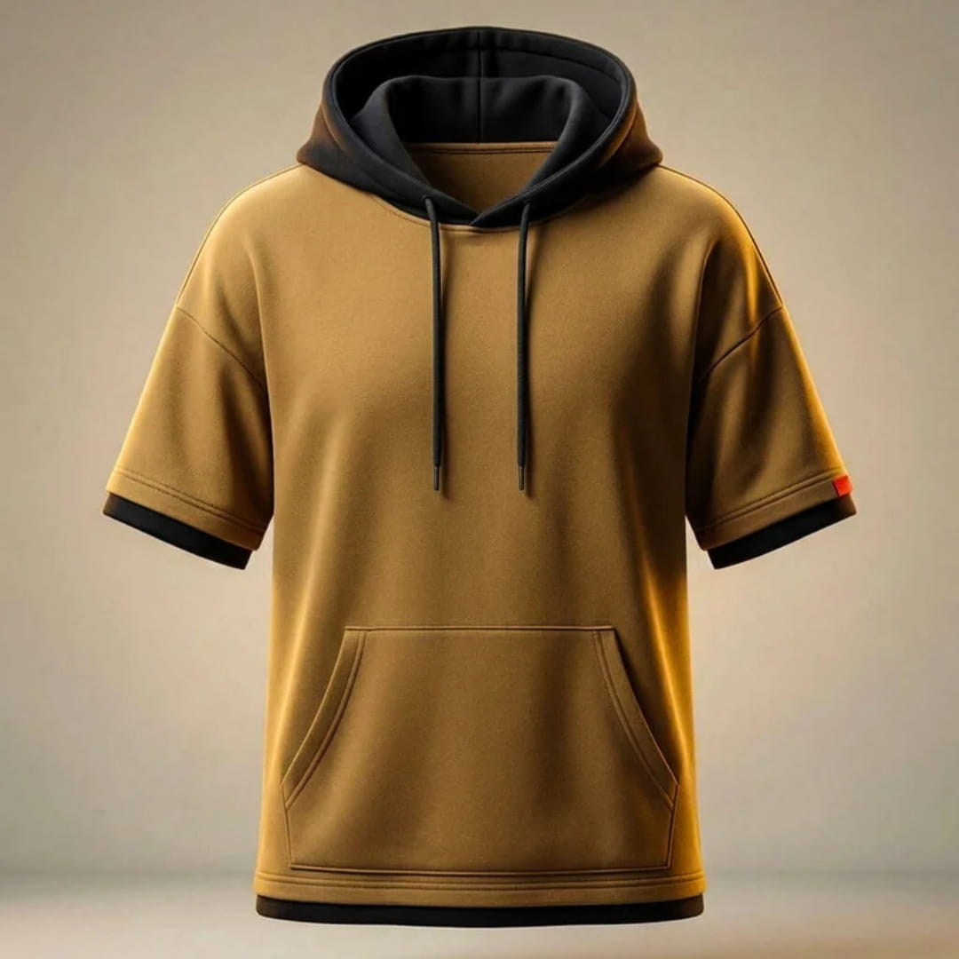 Luigi Peruvian Cotton Hooded T-Shirt — Lightweight Breathable Casual Top