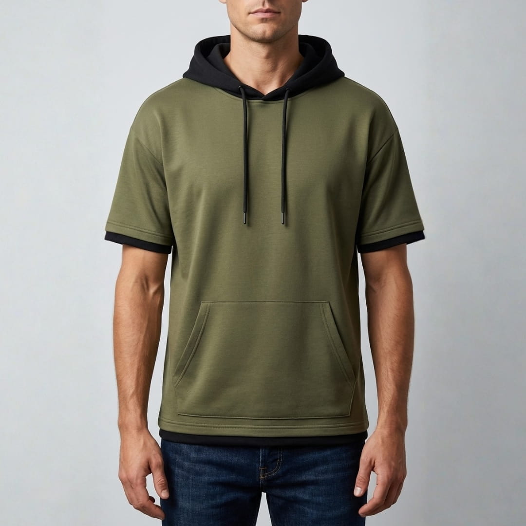 Luigi Peruvian Cotton Hooded T-Shirt — Lightweight Breathable Casual Top