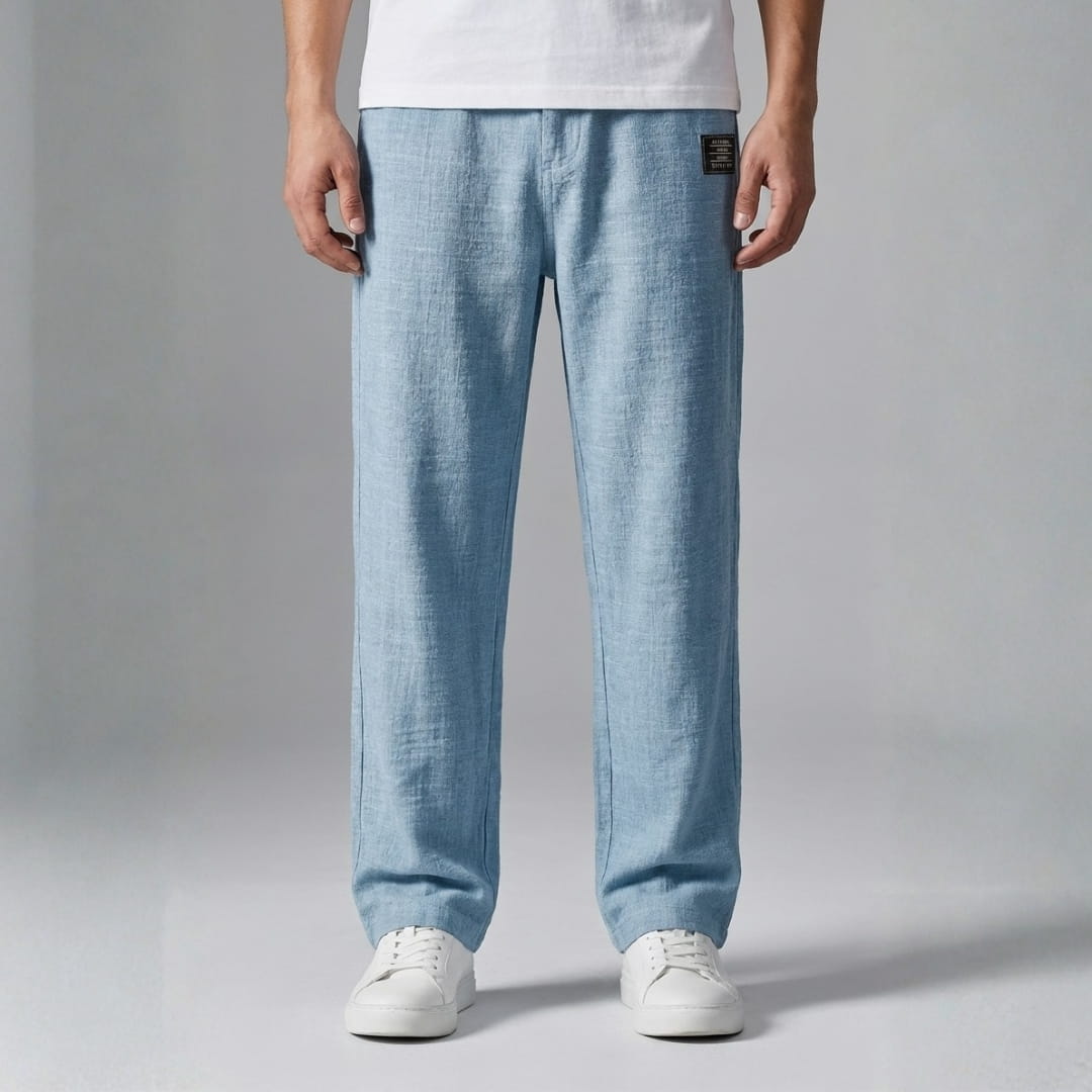 Charles Lightweight Textured Trousers — Breathable Casual Pants