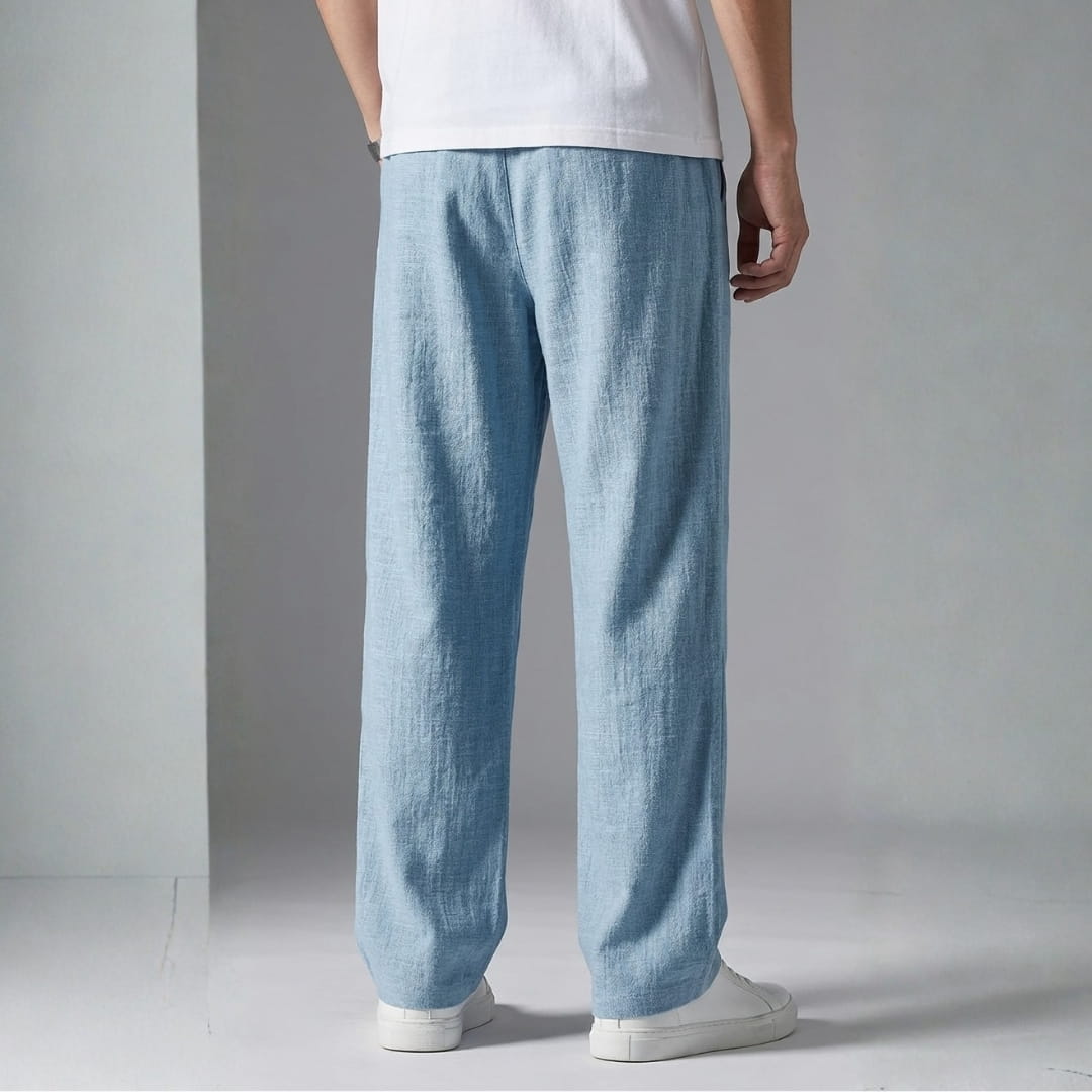 Charles Lightweight Textured Trousers — Breathable Casual Pants