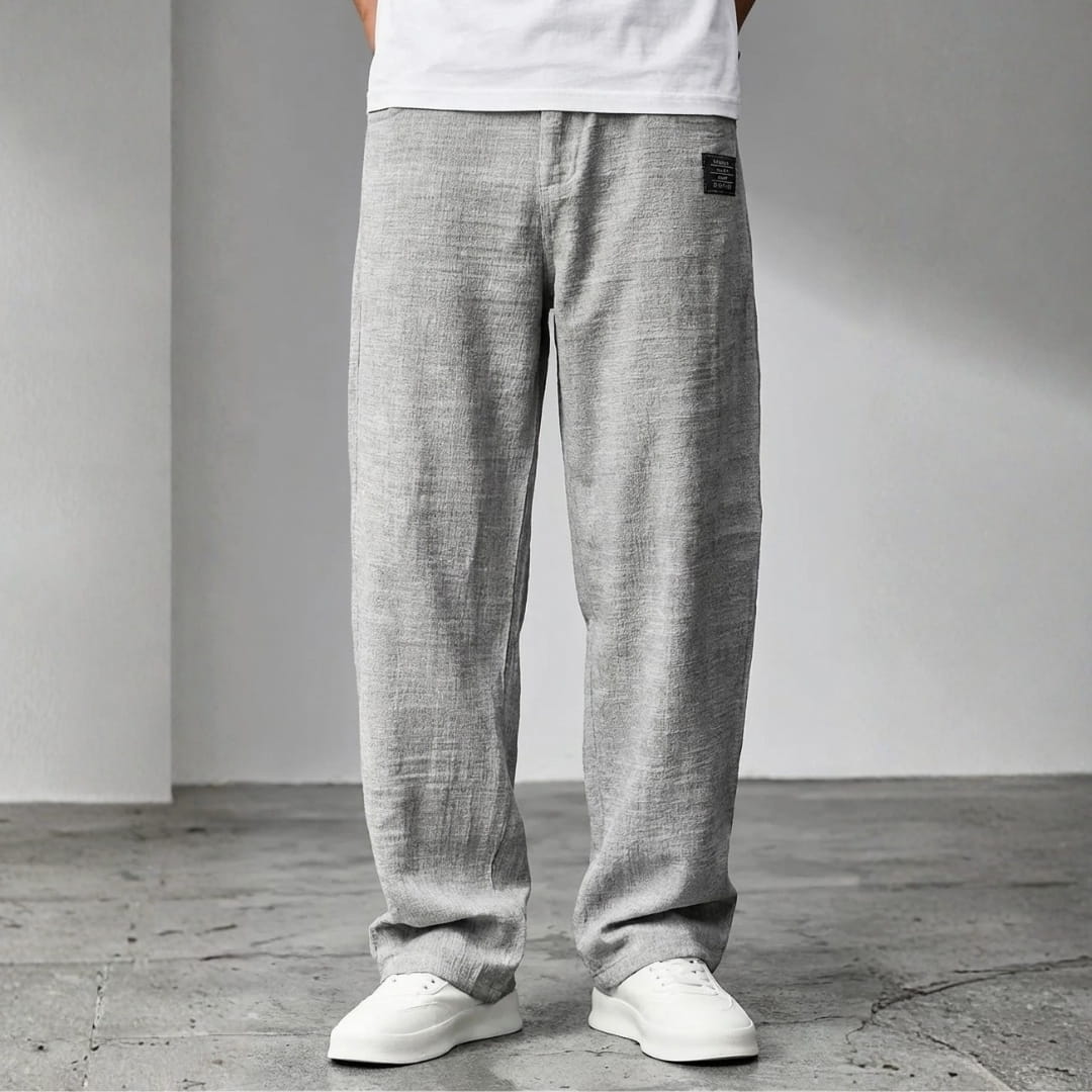 Charles Lightweight Textured Trousers — Breathable Casual Pants