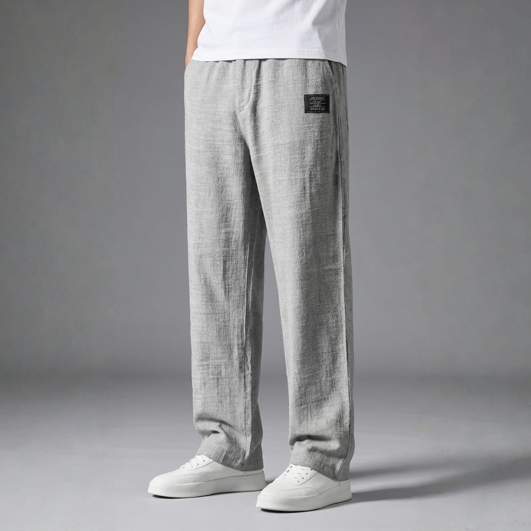 Charles Lightweight Textured Trousers — Breathable Casual Pants