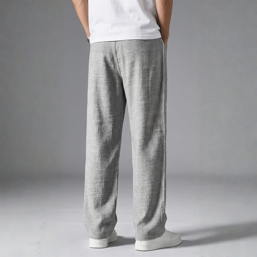 Charles Lightweight Textured Trousers — Breathable Casual Pants
