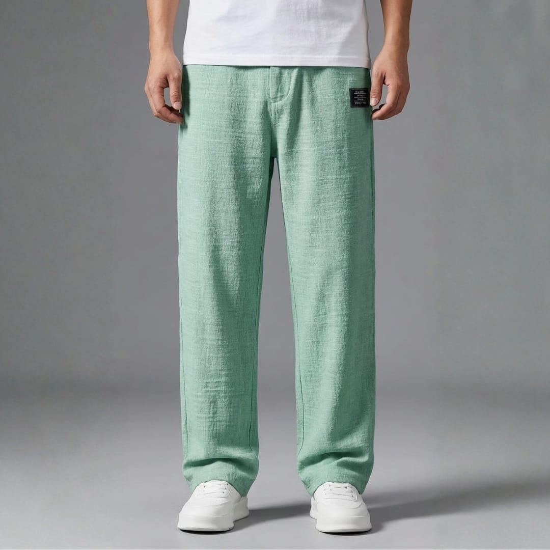 Charles Lightweight Textured Trousers — Breathable Casual Pants