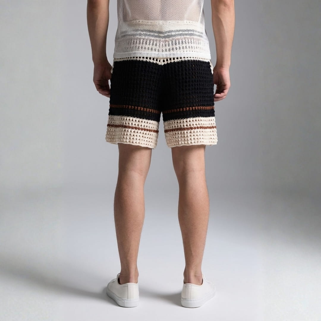 Ivan Braided Cotton Beach Shorts – Casual Summer Drawstring Shorts