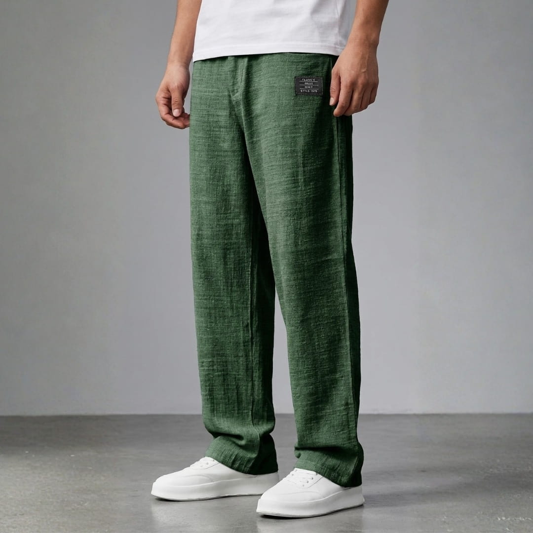 Charles Lightweight Textured Trousers — Breathable Casual Pants