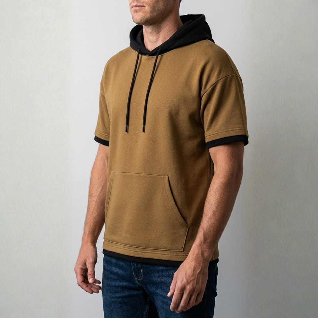 Luigi Peruvian Cotton Hooded T-Shirt — Lightweight Breathable Casual Top