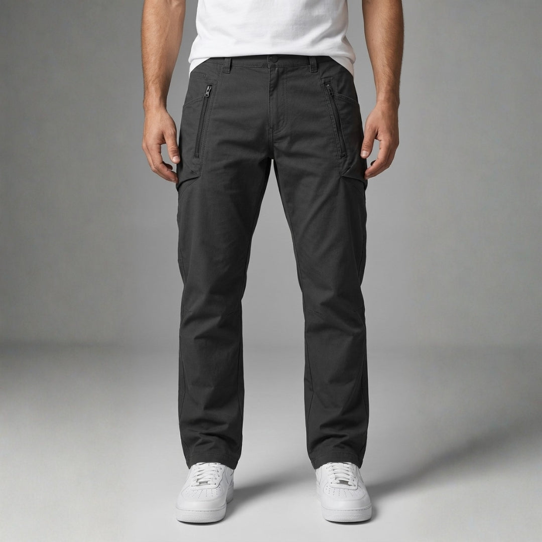 Alaric Cotton Cargo Pants — Slim Fit Utility Casual Trousers