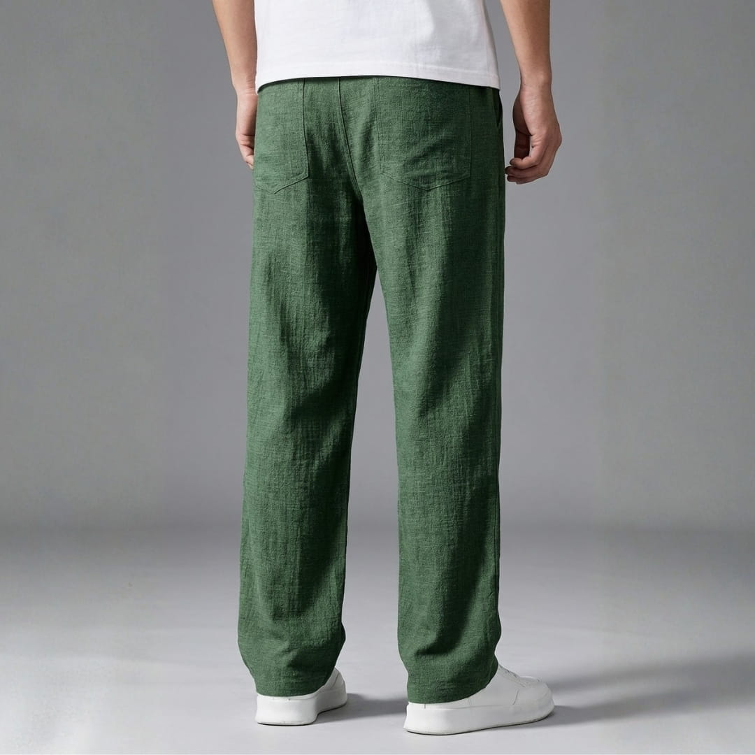 Charles Lightweight Textured Trousers — Breathable Casual Pants