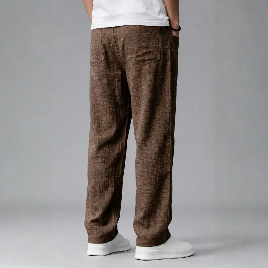 Charles Lightweight Textured Trousers — Breathable Casual Pants
