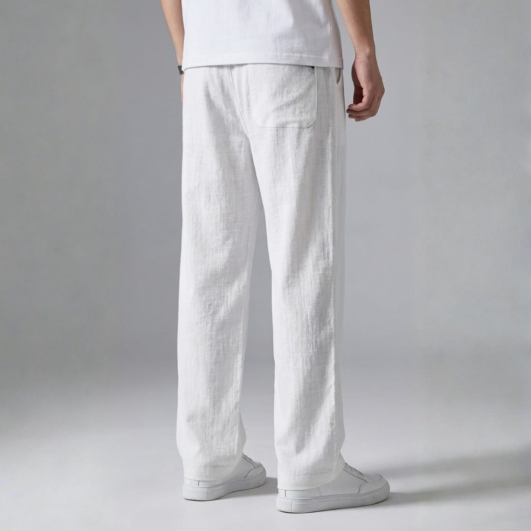 Charles Lightweight Textured Trousers — Breathable Casual Pants