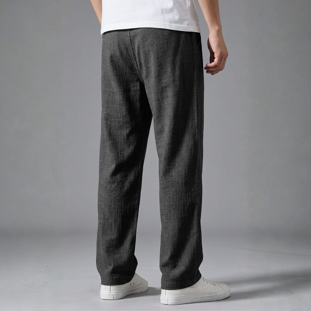 Charles Lightweight Textured Trousers — Breathable Casual Pants
