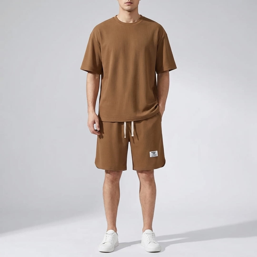 Rafael Cotton Blend Lounge Set — Breathable Two-Piece Casual Outfit