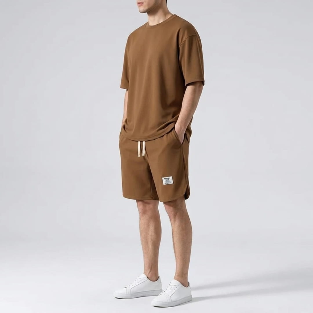 Rafael Cotton Blend Lounge Set — Breathable Two-Piece Casual Outfit