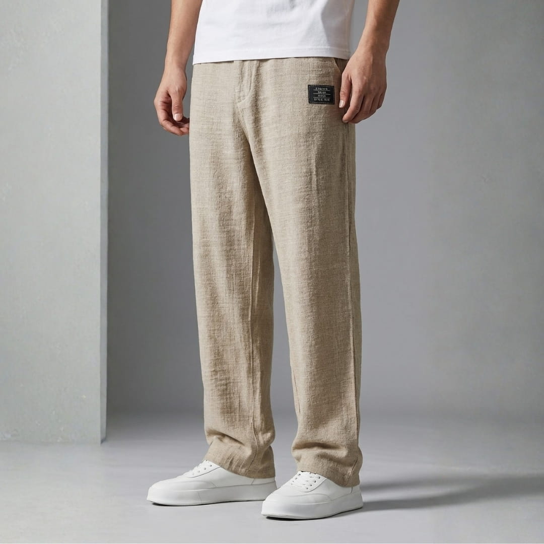Charles Lightweight Textured Trousers — Breathable Casual Pants