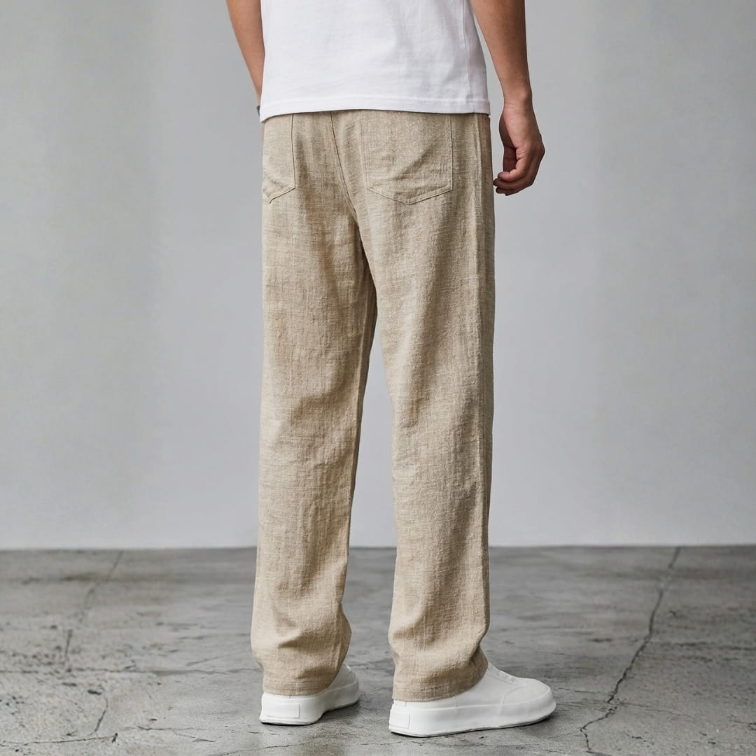 Charles Lightweight Textured Trousers — Breathable Casual Pants
