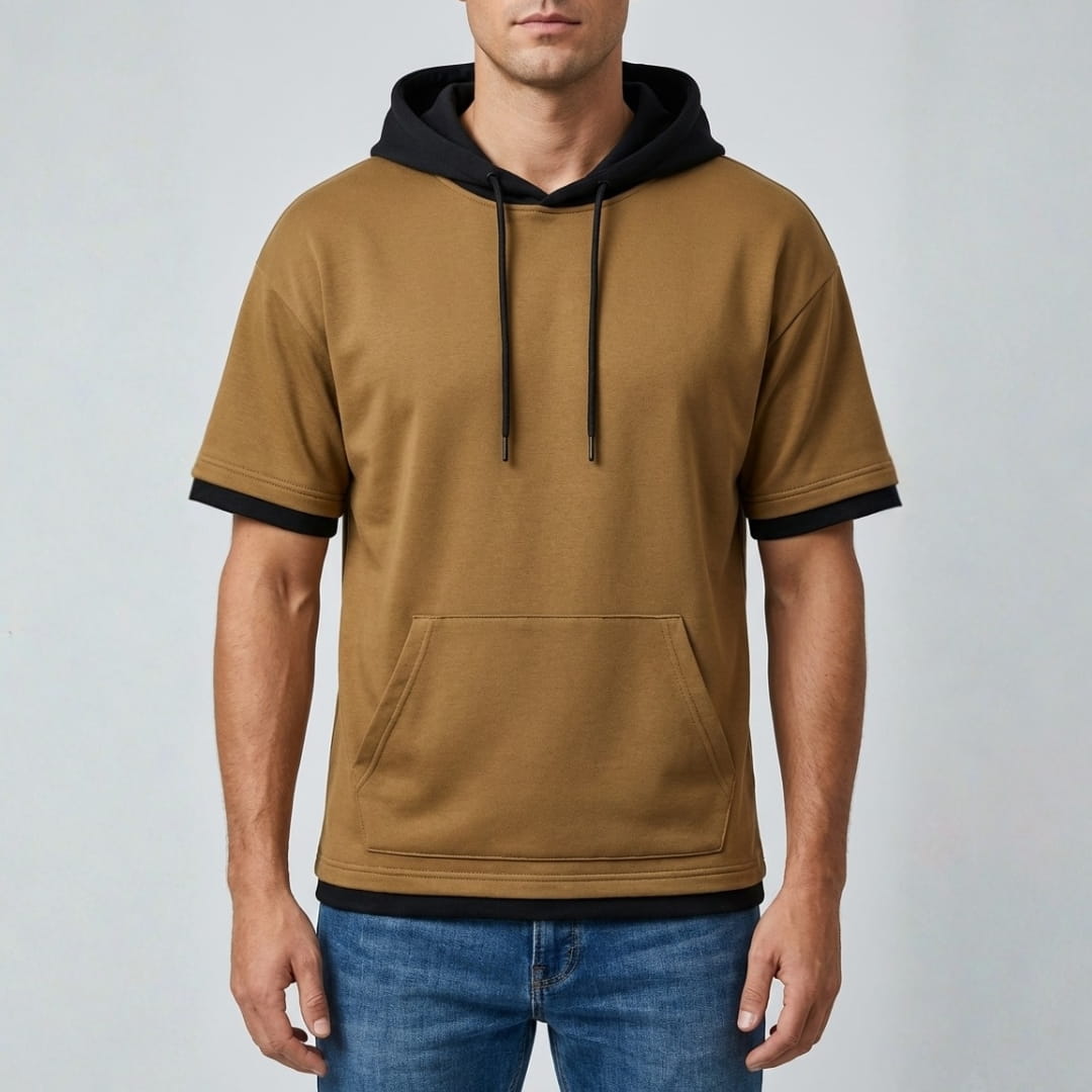 Luigi Peruvian Cotton Hooded T-Shirt — Lightweight Breathable Casual Top