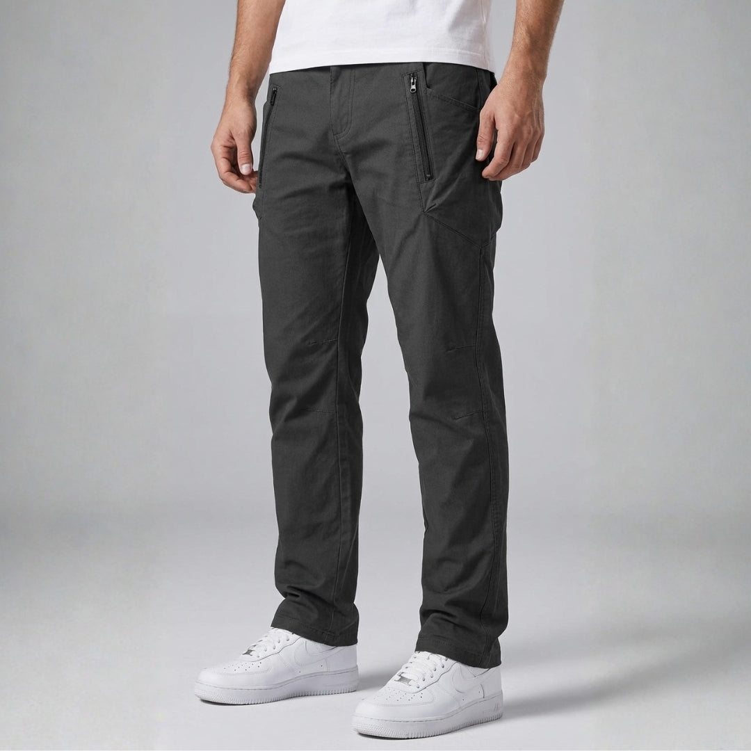 Alaric Cotton Cargo Pants — Slim Fit Utility Casual Trousers