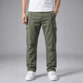 Alaric Cotton Cargo Pants — Slim Fit Utility Casual Trousers