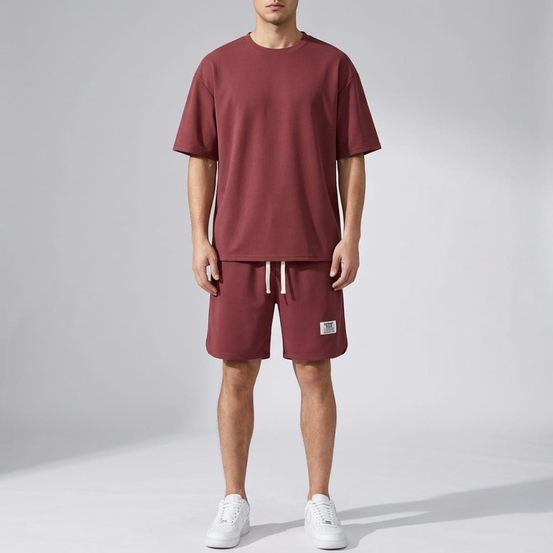 Rafael Cotton Blend Lounge Set — Breathable Two-Piece Casual Outfit