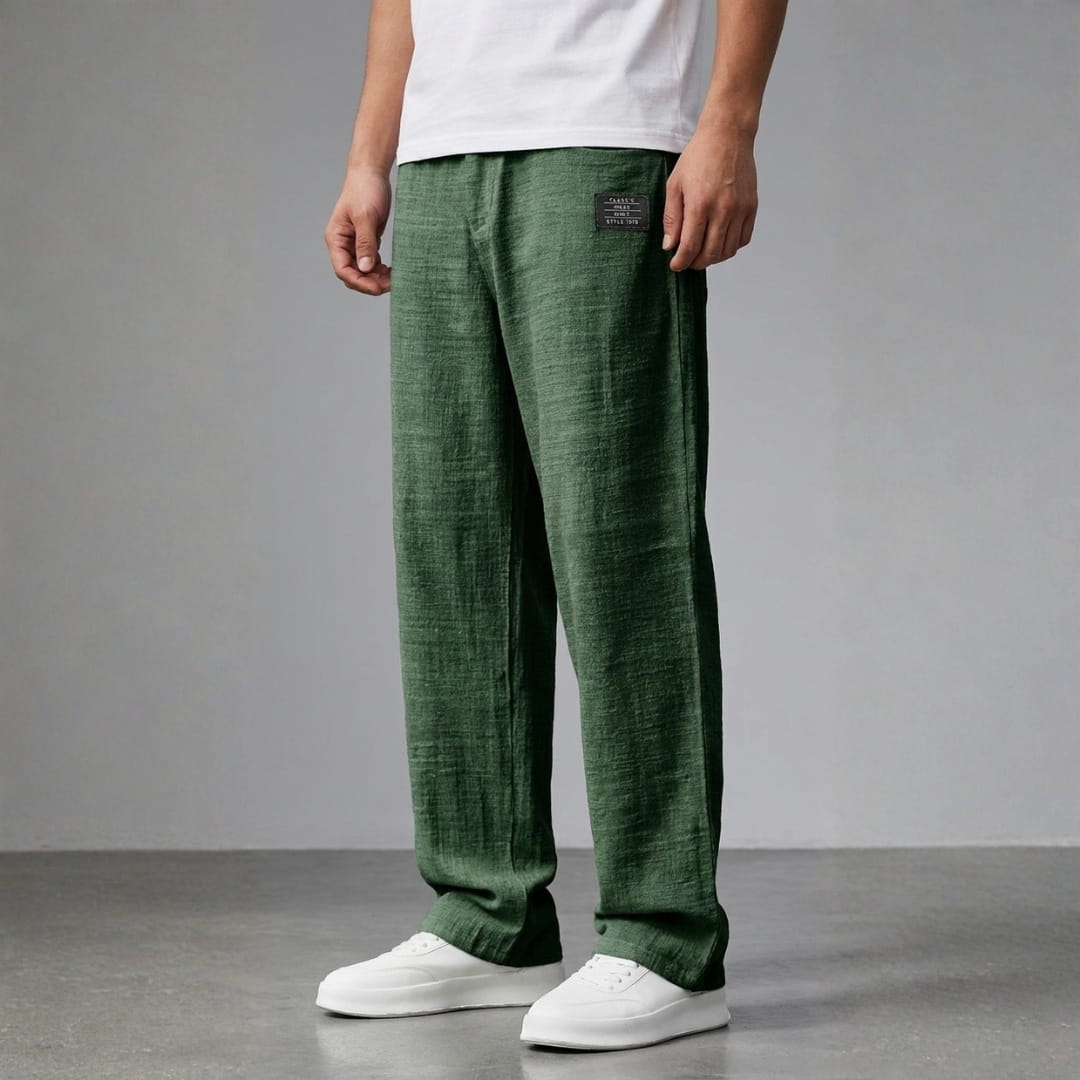 Charles Lightweight Textured Trousers — Breathable Casual Pants