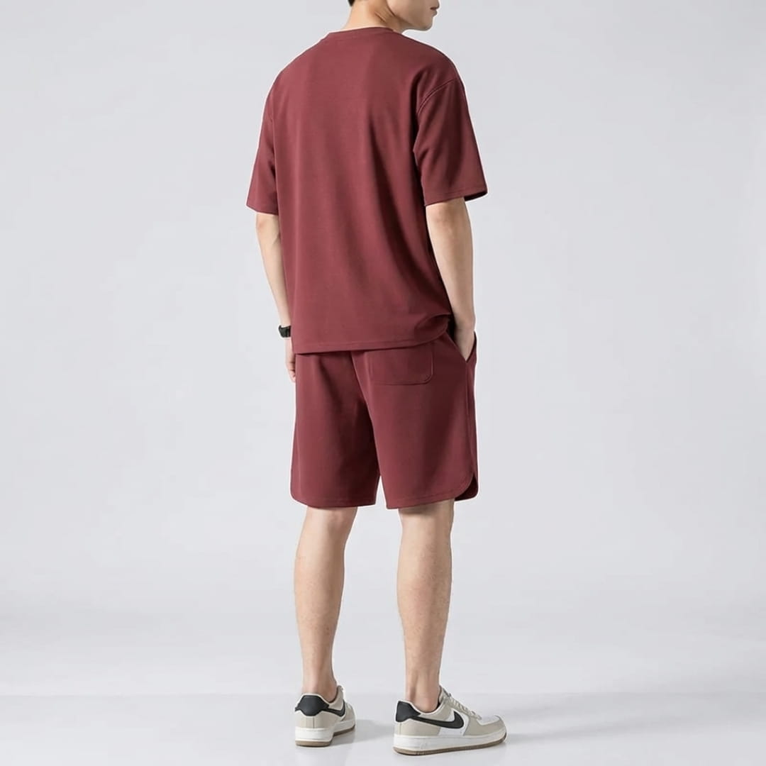 Rafael Cotton Blend Lounge Set — Breathable Two-Piece Casual Outfit