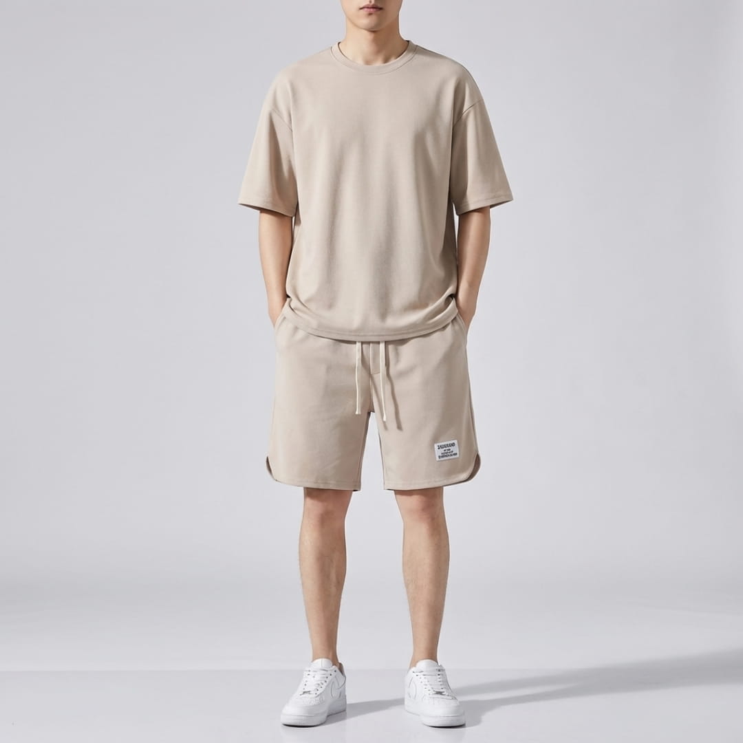 Rafael Cotton Blend Lounge Set — Breathable Two-Piece Casual Outfit