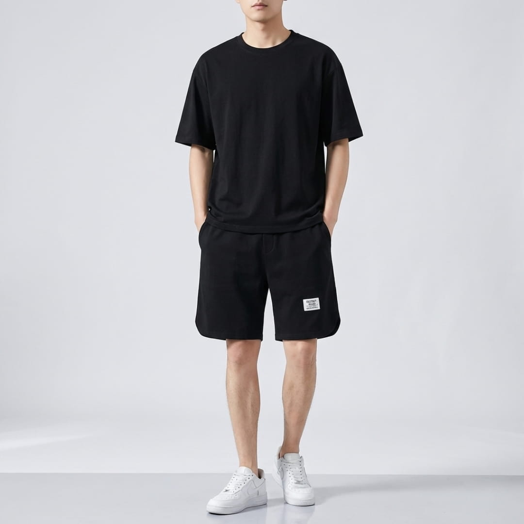 Rafael Cotton Blend Lounge Set — Breathable Two-Piece Casual Outfit