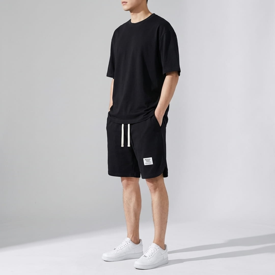 Rafael Cotton Blend Lounge Set — Breathable Two-Piece Casual Outfit