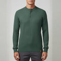 Paulo Rib Knit Henley Shirt – Stretch Casual Long Sleeve Smart Fit