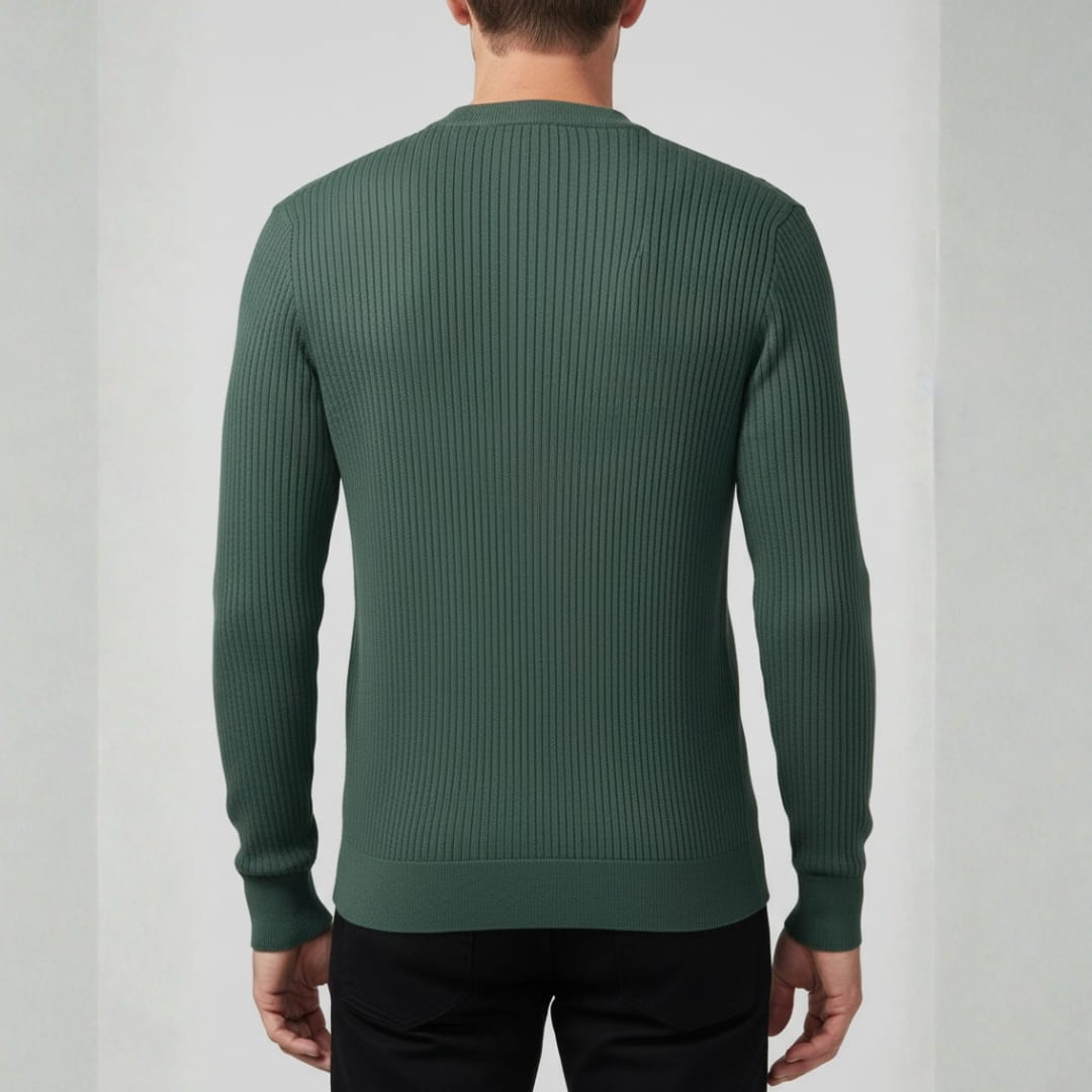 Paulo Rib Knit Henley Shirt – Stretch Casual Long Sleeve Smart Fit