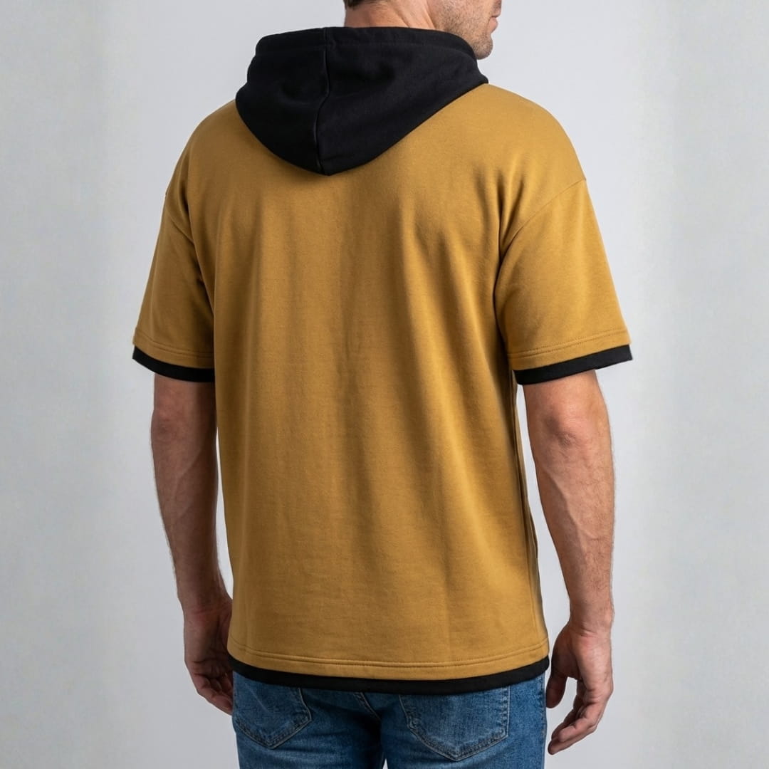 Luigi Peruvian Cotton Hooded T-Shirt — Lightweight Breathable Casual Top