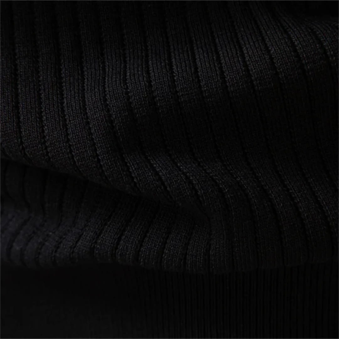 Paulo Rib Knit Henley Shirt – Stretch Casual Long Sleeve Smart Fit