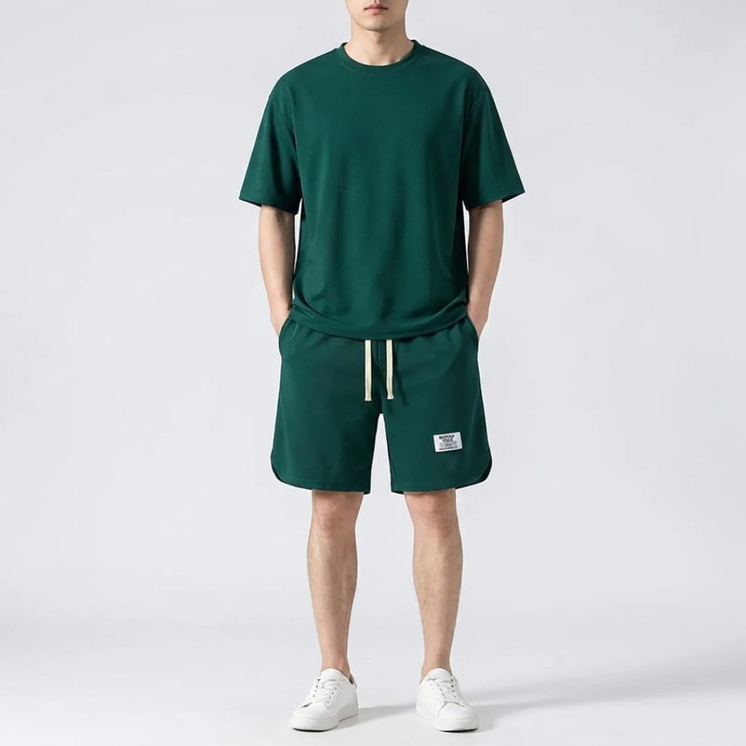 Rafael Cotton Blend Lounge Set — Breathable Two-Piece Casual Outfit