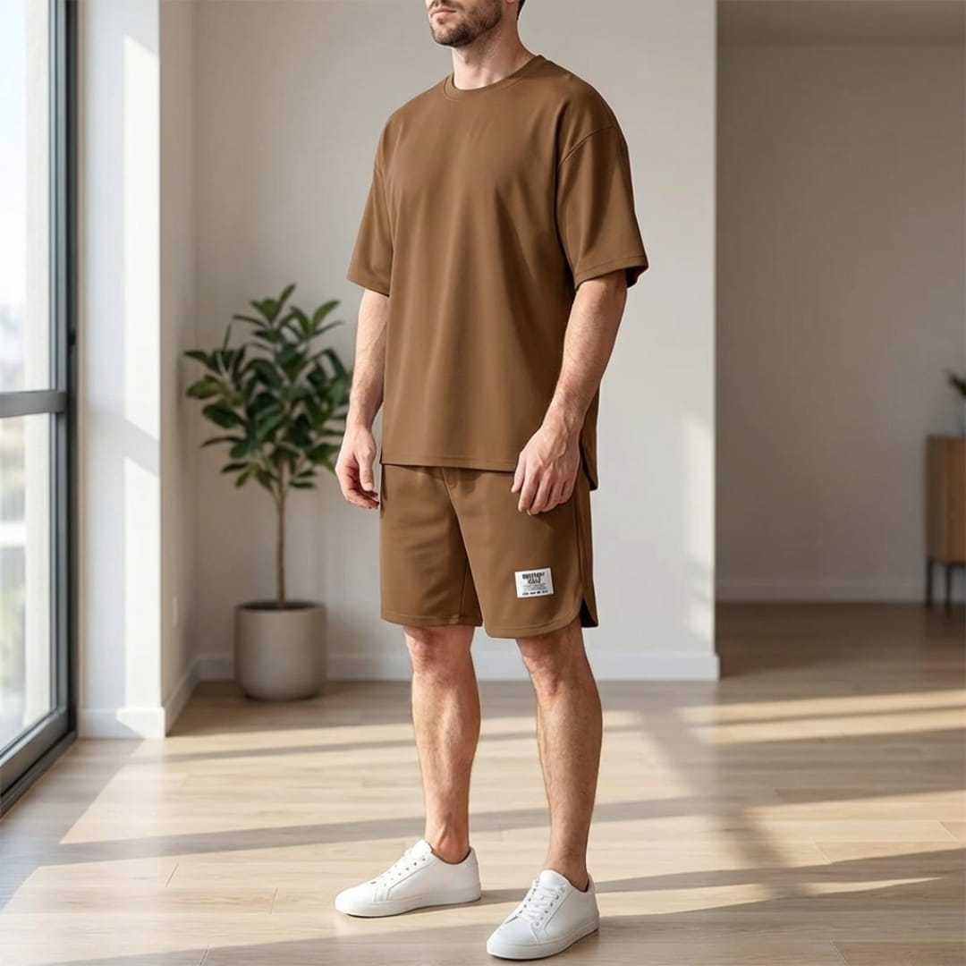Rafael Cotton Blend Lounge Set — Breathable Two-Piece Casual Outfit